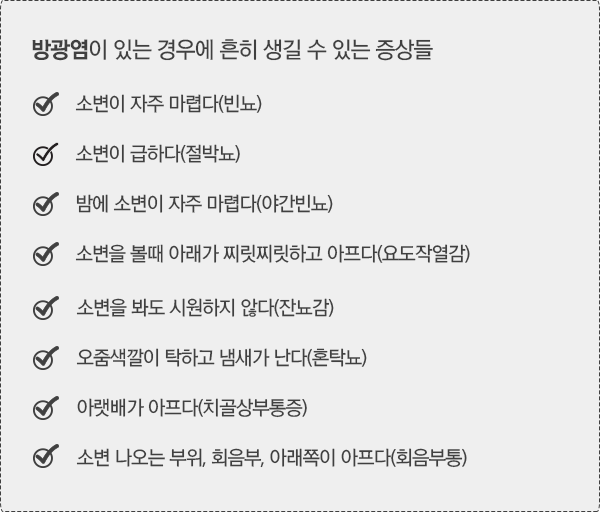 방광염의 증상 이미지